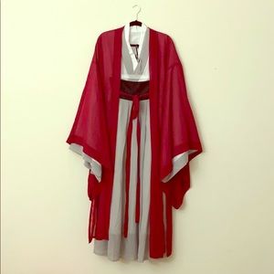 Unisex  hanfu cosplay ancient Chinese 4-piece set